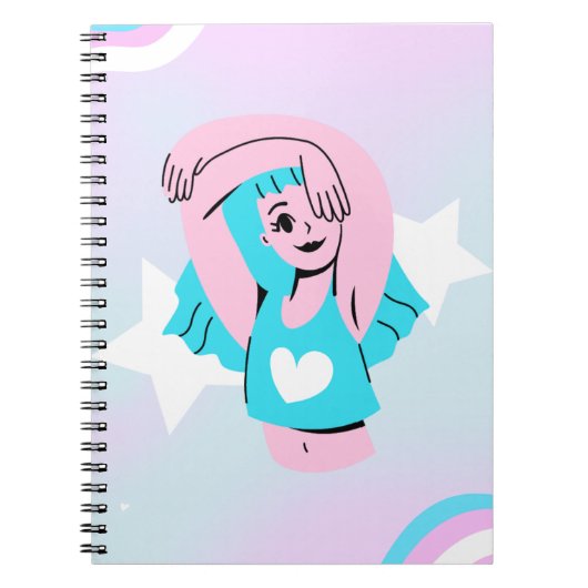 Trans art design on spiral notebook notizblock (Vorderseite)