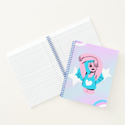 Trans art on deluxe spiral notebook notizblock (Innenseite)