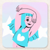 trans art on paper coaster rechteckiger pappuntersetzer (Vorderseite)