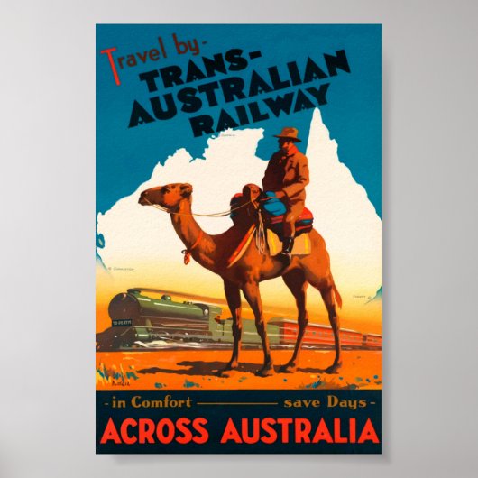 Trans Australia Railways Vintage Poster (Vorne)