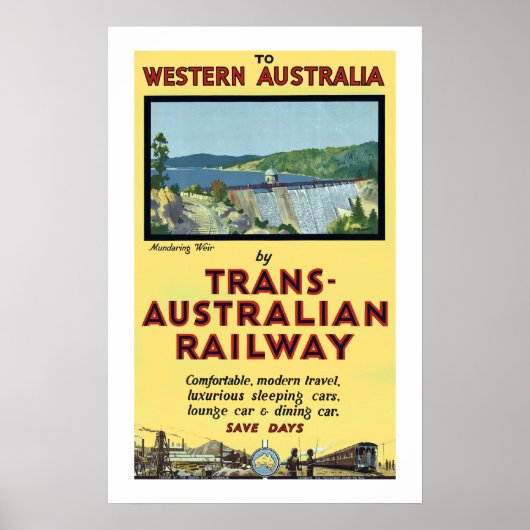 Trans Australian Railway Poster (Vorne)