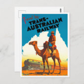 Trans Australian Railway Vintage Reise Postkarte (Vorne/Hinten)