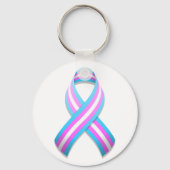 Trans Awareness Ribbon Schlüsselanhänger (Vorderseite)