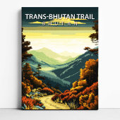 Trans Bhutan Trail Bhutan Destination Canvas Print Leinwanddruck