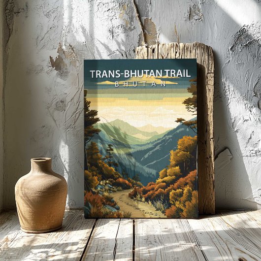 Trans Bhutan Trail Bhutan Destination Canvas Print Leinwanddruck