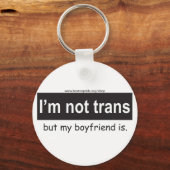 Trans Boyfriend Square Schlüsselanhänger (Vorderseite)