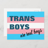 Trans Boys sind echte Boys Transgender Flag Postkarte (Vorne/Hinten)