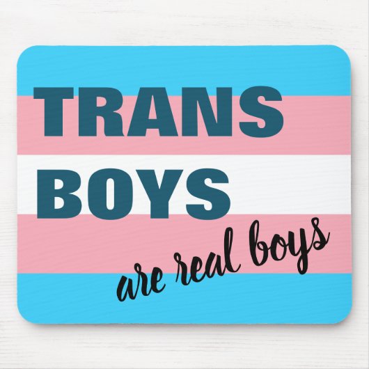 Trans Boys sind echte Boys Transgender-Flagge Mousepad (Vorne)