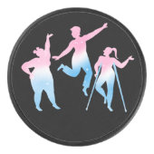 trans disabled design on hockey puck (Vorderseite)