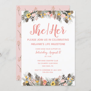 Trans-Dusche Transgender Coming Out Party Einladung