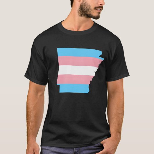 Trans Flag Arkansas LGBT Pride Support gift T-Shirt (Vorderseite)