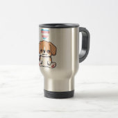 Trans Flag Beagle Dog LGBT Reisebecher (VorderseiteRechts)
