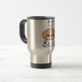 Trans Flag Beagle Dog LGBT Reisebecher (Vorderseite Links)