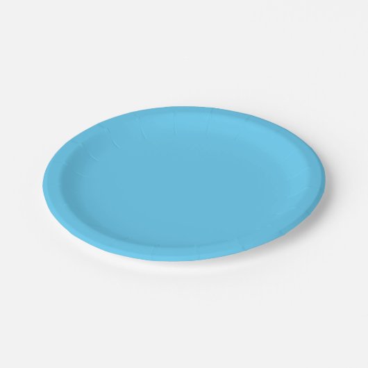 Trans Flag BLUE Plate Pappteller (Schrägansicht)