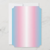 Trans Flag Farben Herz Proud Hochzeit Einladung (Rückseite)
