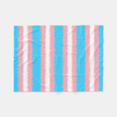 Trans Flag Fleece Blanket (Vorderseite (Horizontal))