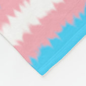 Trans Flag Fleece Blanket (Ecke)
