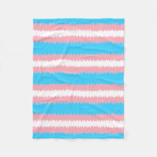 Trans Flag Fleece Blanket (Vorderseite)
