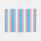 Trans Flag Fleece-Decke Fleecedecke (Vorderseite (Horizontal))