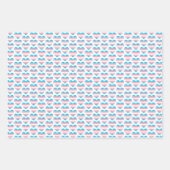 Trans Flag Herzmuster Geschenkpapier Set (Vorderseite 3)