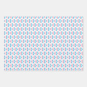 Trans Flag Herzmuster Geschenkpapier Set (Vorderseite)