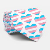 Trans Flag Herzmuster Krawatte (Gerollt)