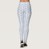 Trans Flag Herzmuster Leggings (Rückseite)