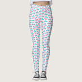 Trans Flag Herzmuster Leggings (Vorderseite)