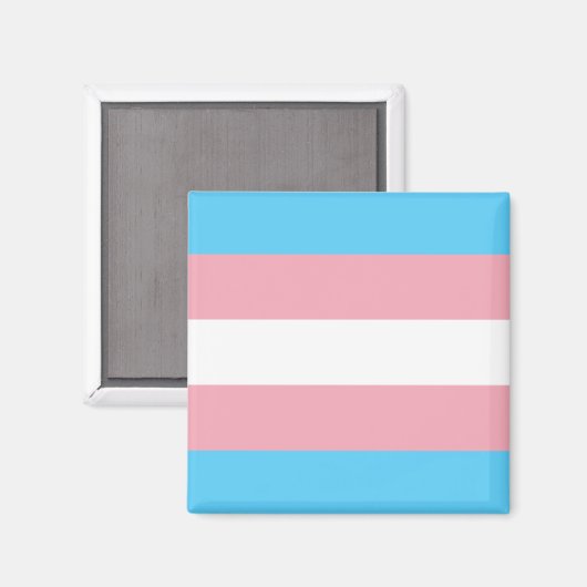 Trans Flag Magnet (Vorderseite/Rückseite)