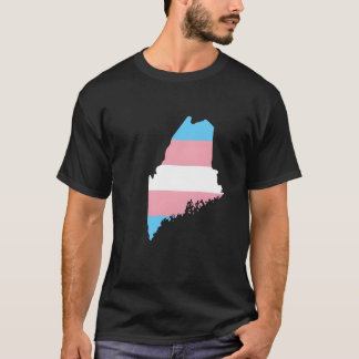 Trans Flag Maine LGBT Stolz Unterstützung lustig T-Shirt
