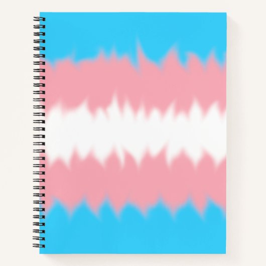 Trans Flag Notebook Notizblock (Vorderseite)