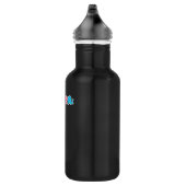 Trans Flag Octopus Design für stolze Trans People Edelstahlflasche (Rechts)