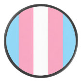 trans flag on hockey puck (Vorderseite)