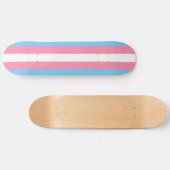 Trans flag on skateboard (Horizontal)