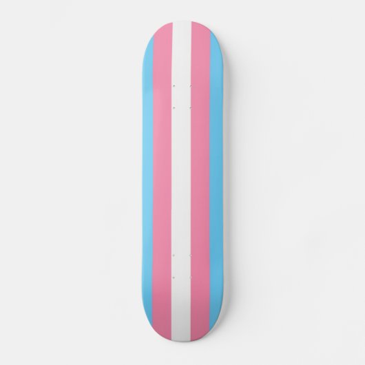 Trans flag on skateboard (Vorderseite)