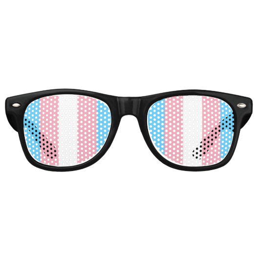 trans flag on sunglasses partybrille (Vorderseite)