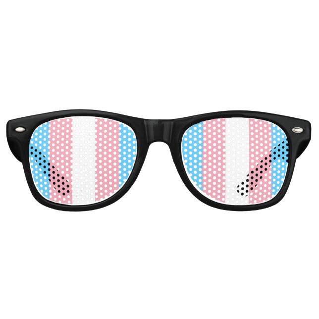 trans flag on sunglasses partybrille (Vorderseite)