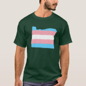 Trans Flag Oregon LGBT Pride Support funny T-Shirt (Vorderseite)