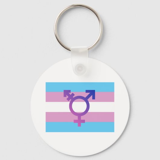 TRANS FLAG ORIGINAL MIT SYMBOL SCHLÜSSELANHÄNGER (Vorderseite)