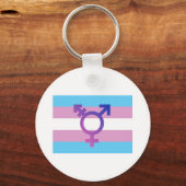 TRANS FLAG ORIGINAL MIT SYMBOL SCHLÜSSELANHÄNGER (Vorderseite)