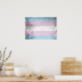 TRANS FLAG ORIGINAL -.pnng Poster (Küche)