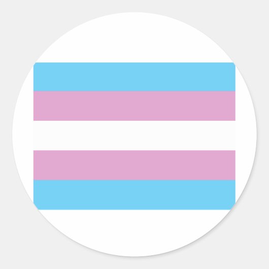 TRANS FLAG ORIGINAL RUNDER AUFKLEBER (Vorderseite)