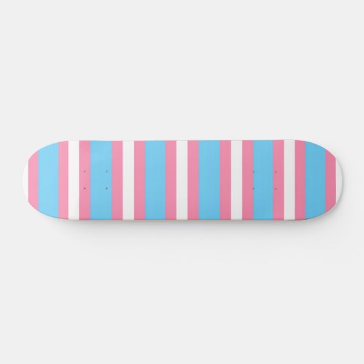 trans flag pattern on skateboard (Horizontal)