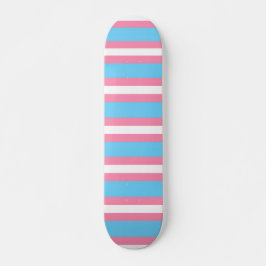 trans flag pattern on skateboard