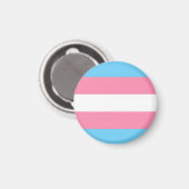 Trans Flagge auf Magnet (Vorderseite/Rückseite)