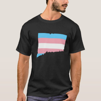 Trans Flagge Connecticut LGBT Pride Unterstützung  T-Shirt