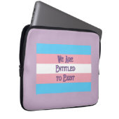 Trans-Flagge mit Laptop-Sieb Laptopschutzhülle (Vorne Rechts)