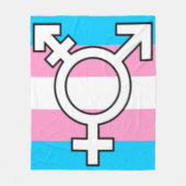 Trans-Flagge und Symbol-Gifting-Keule Fleecedecke (Vorderseite)