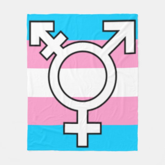 Trans-Flagge und Symbol-Gifting-Keule Fleecedecke (Vorderseite)