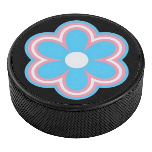 trans flower hockey puck (3/4)